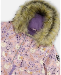 Deux par Baby Girl Two-Piece Play Snowsuit Purple Gray - Baby|Toddler