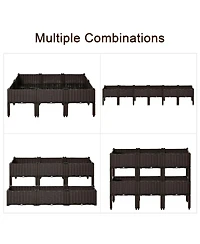 Outsunny 6 Piece Raised Garden Bed Set, Self Watering & Draining