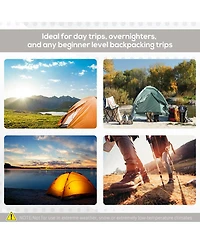 Outsunny 2-3 People Pop Up Camping Tent Waterproof Automatic Instant Tent Portable Cabana Beach Tent with Rainfly, Carry Bag, Windows and Doors, Outdo