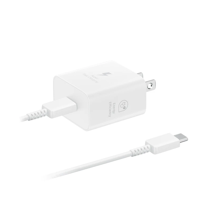 Samsung 25W Usb C Wall Charger and Cable-White
