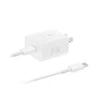 Samsung 25W Usb C Wall Charger and Cable-White