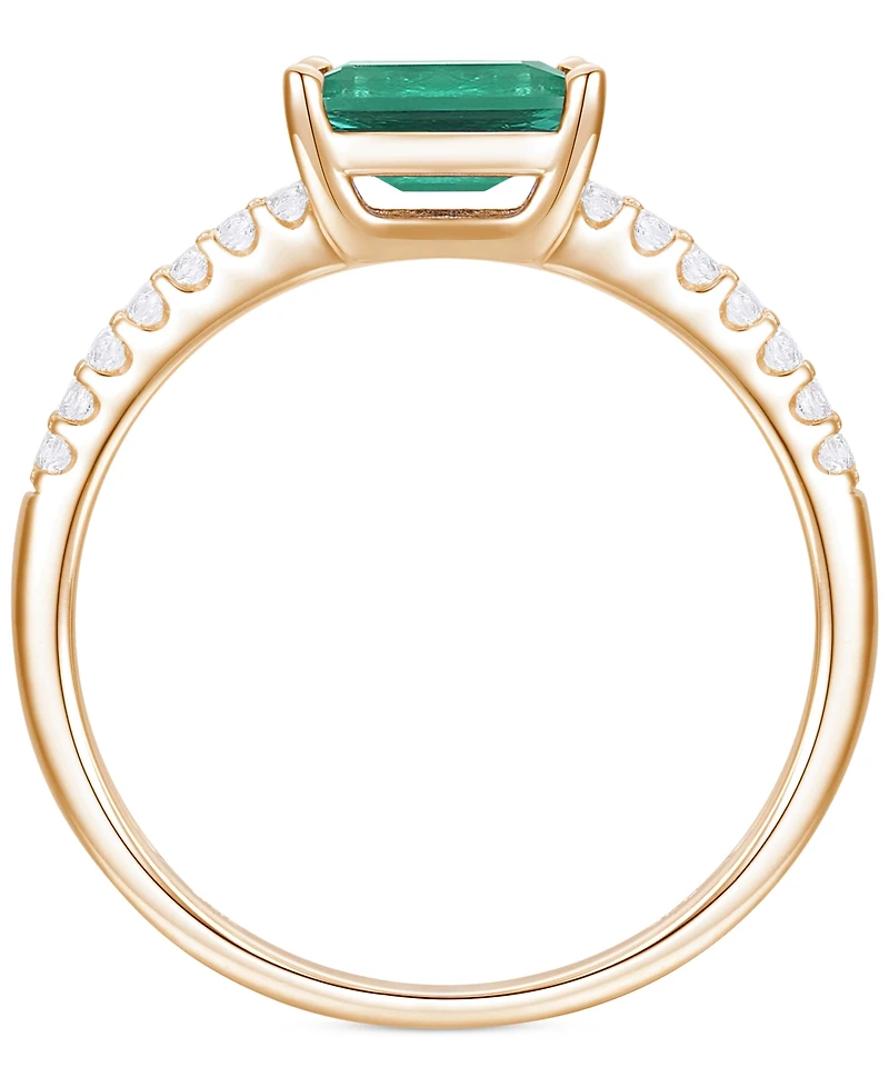 Ruby (1 ct. t.w.) & Diamond (1/4 Double Row Ring 14k Gold (Also Emerald Sapphire)