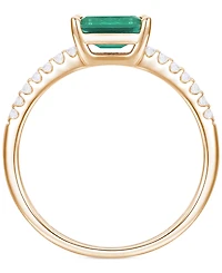 Ruby (1 ct. t.w.) & Diamond (1/4 Double Row Ring 14k Gold (Also Emerald Sapphire)