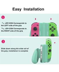 Nbcp Switch Joy-Con Detachable Grip, Compatible with Nintendo Switch/Switch Oled, Light Green, Ergonomic Comfort for Long Sessions