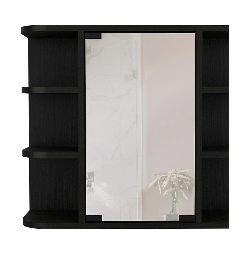 Slickblue Wall Mounted Bathroom Cabinet with 6 Storage Shelves for Toiletries and Essentials
