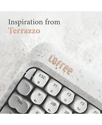 Lofree Zero Artz Mechanical Keyboard with Marble Palm Rest, 75% Rechargeable Hot-swappable Keyboards with 3 Types of Connection