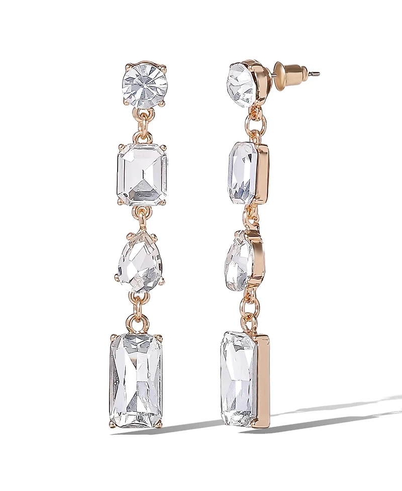Jessica Simpson Crystal Cascade Statement Earrings