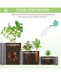 Outsunny 3 Tier Raised Garden Bed for Vegetables,