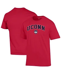 Champion Men's Scarlet UConn Huskies Arch Over Logo T-Shirt