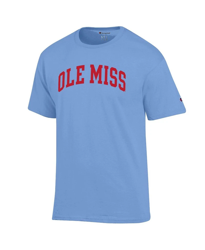 Champion Men's Powder Blue Ole Miss Rebels Basic Arch T-Shirt