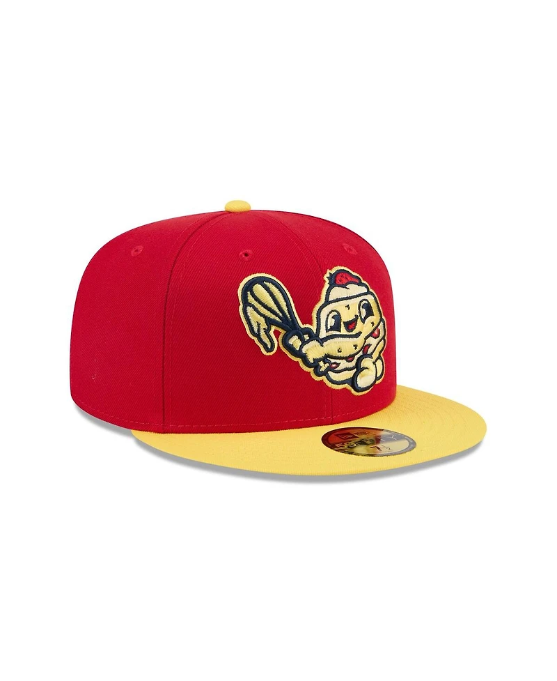 New Era Men's Red Binghamton Rumble Ponies Theme Nights 59FIFTY Fitted Hat