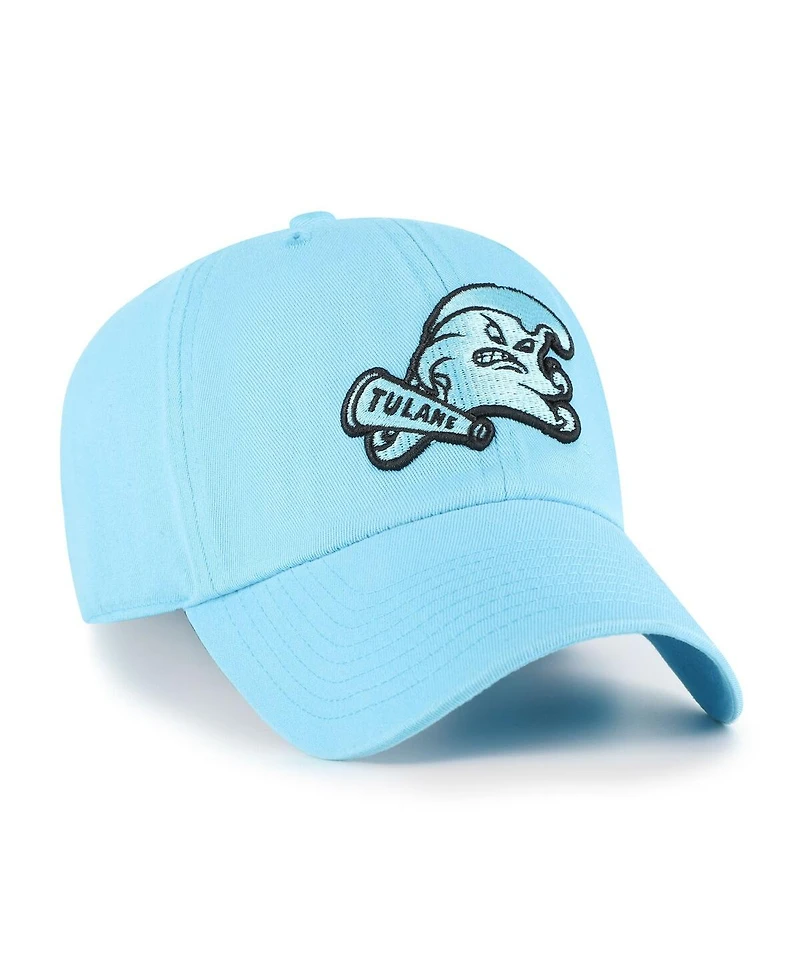 '47 Brand Men's Coastal Blue Tulane Green Wave Clean Up Adjustable Hat