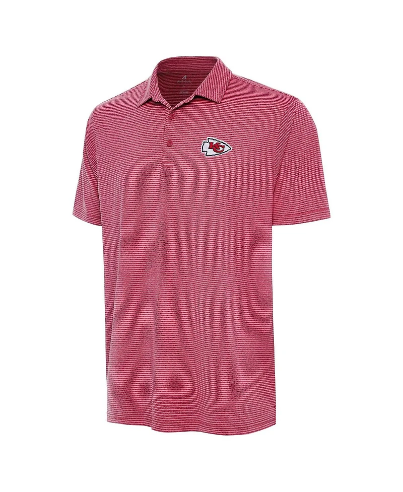 Antigua Men's Heather Red Kansas City Chiefs Scheme Polo Shirt