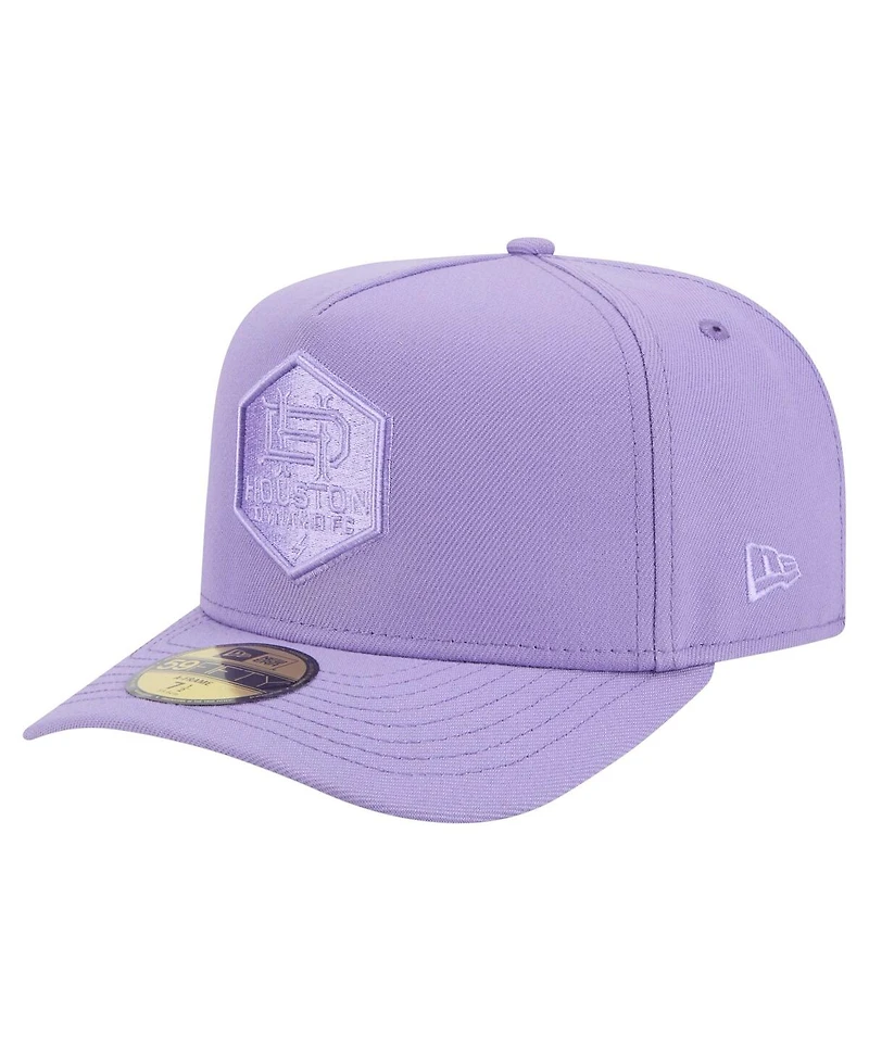New Era Men's Purple Houston Dynamo Fc Color Pack A-Frame 59FIFTY Fitted Hat