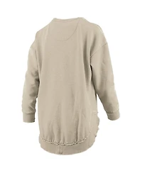 Pressbox Women's Tan Florida State Seminoles Poncho Fleece Pullover Sweatshirt