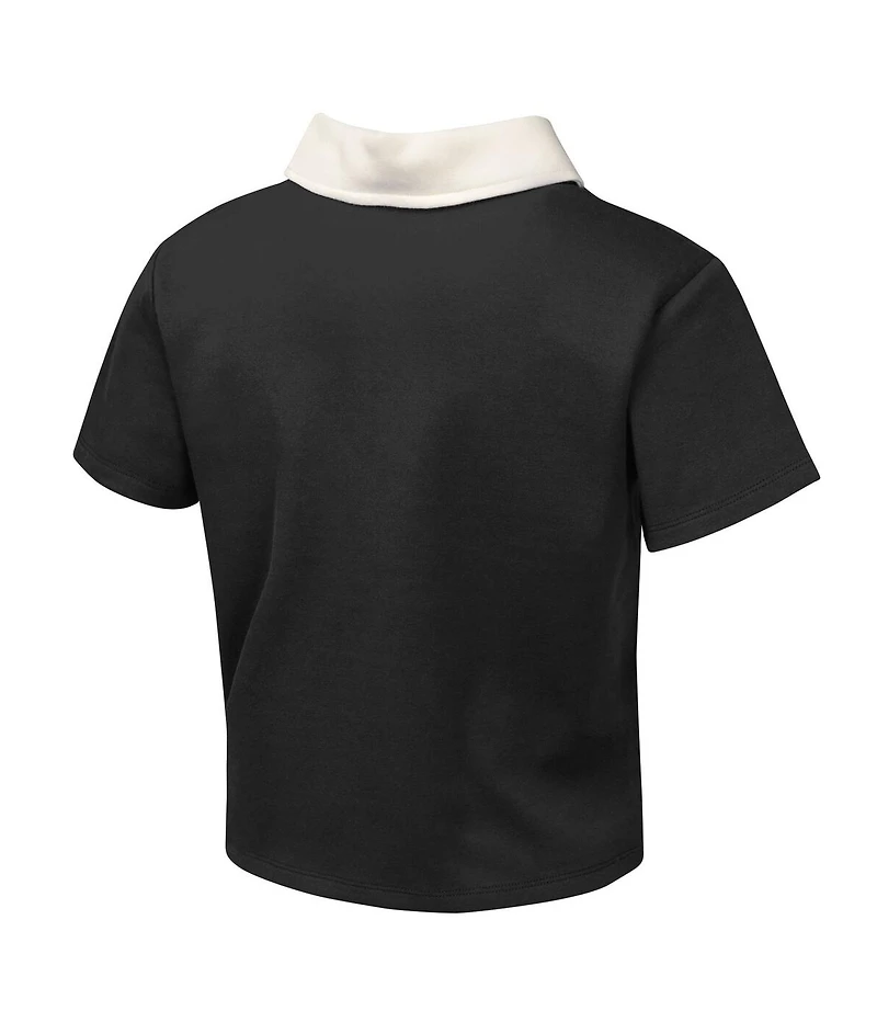 Outerstuff Big Girls 2-Piece Black San Francisco Giants Base Trainer Johnny Polo Shirt and Skort Set