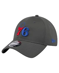 New Era Men's Charcoal Philadelphia 76ers Active Ripstop 9TWENTY Adjustable Hat