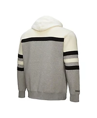 Mitchell & Ness Men's Heather Gray Jacksonville Jaguars Head Coach Logo Pullover Hoodie