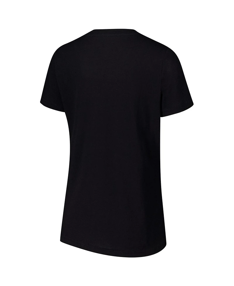 G-iii 4Her by Carl Banks Women's Black Martin Truex Jr Strategy V-Neck T-Shirt