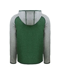 Cutter & Buck Men's Green/Gray Philadelphia Eagles Throwback Mainsail Sweater-Knit Full-Zip Hoodie
