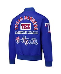 Pro Standard Men's Royal Texas Rangers Area Code Twill Full-Zip Jacket