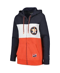 New Era Women's Navy Houston Astros Color Block Full-Zip Hoodie Jacket
