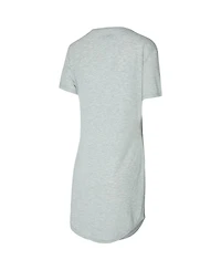 Concepts Sport Women's Gray Chicago Bears Petition Knit Notch Neck Nightshirt