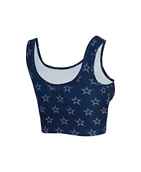 Concepts Sport Women's Navy Dallas Cowboys Record Allover Print Bralette