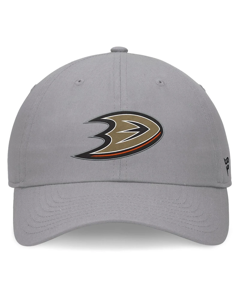 Fanatics Men's Gray Anaheim Ducks Extra Time Adjustable Hat