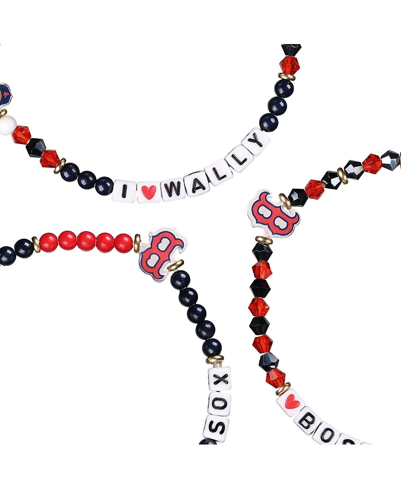 Foco Boston Red Sox 3-Pack Friendship Bracelet Set