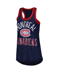 G-iii 4Her by Carl Banks Women's Navy Montreal Canadiens First Base Racerback Scoop Neck Tank Top