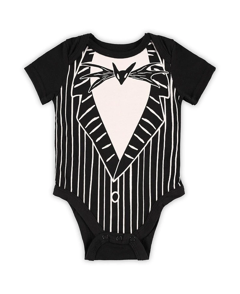 Children's Apparel Network Newborn 2-Piece Black The Nightmare Before Christmas Jack Skellington Bodysuit and Hat Set