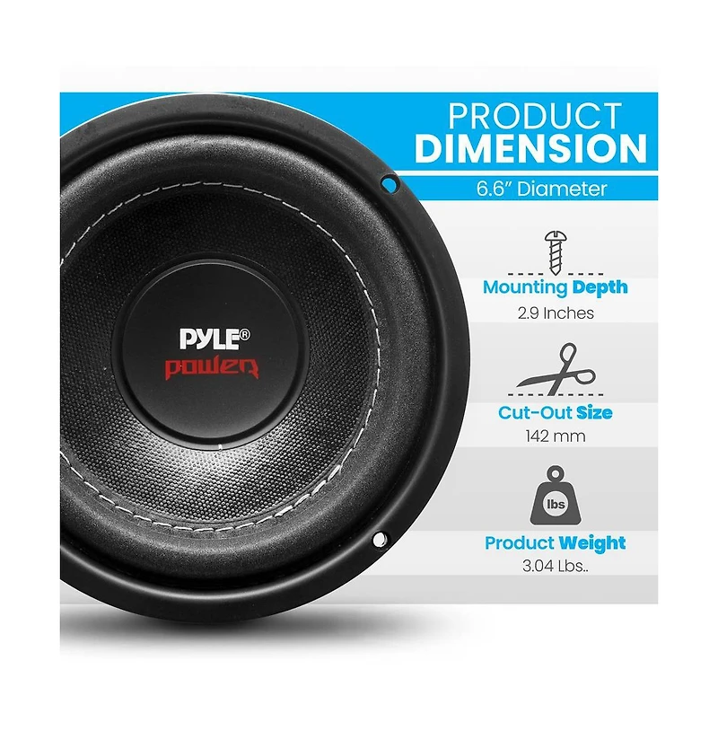 6.5'' 600 Watt Dual Voice Coil Subwoofer, 4 Ohm