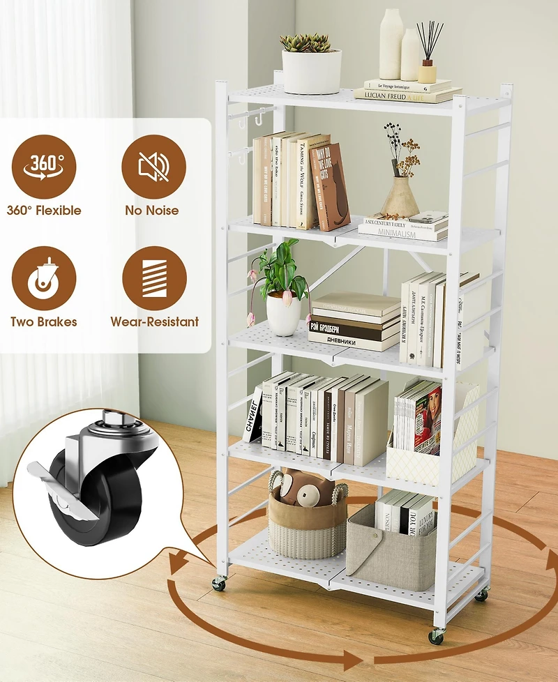 Sugift 5-Tier Foldable Storage Shelves