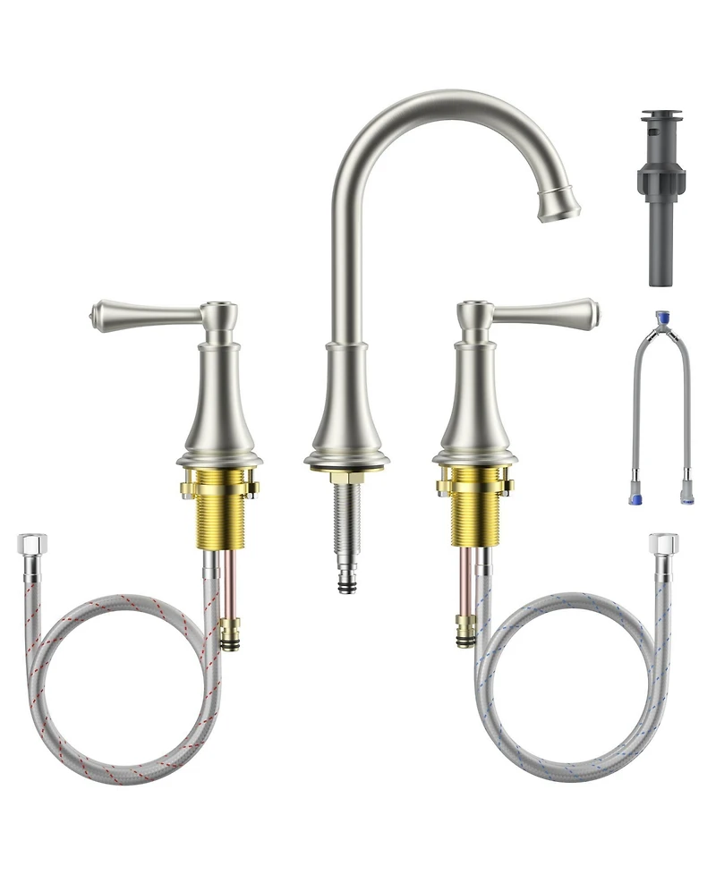 Sugift Bathroom Faucet, 8 Inch Widespread Bathroom Sink Faucet for Vanity