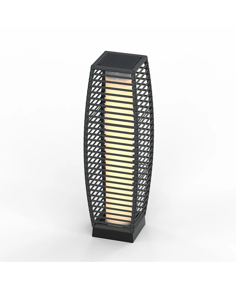 Mondawe Outdoor Tengbian Solar Floor Light,Drum-Woven Design,All year Round Illumination Floor Light
