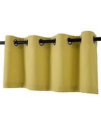 Kate Aurora Teen Decor Poly Cotton Pastel Yellow Colored Grommet Top Window Valance