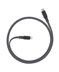 Ventev Flat Usb C to Apple Lightning High Speed Tangle-Free Foot Cable-Gray