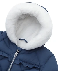 Rokka&Rolla Baby Girls Soft Lined Hooded Puffer Jacket