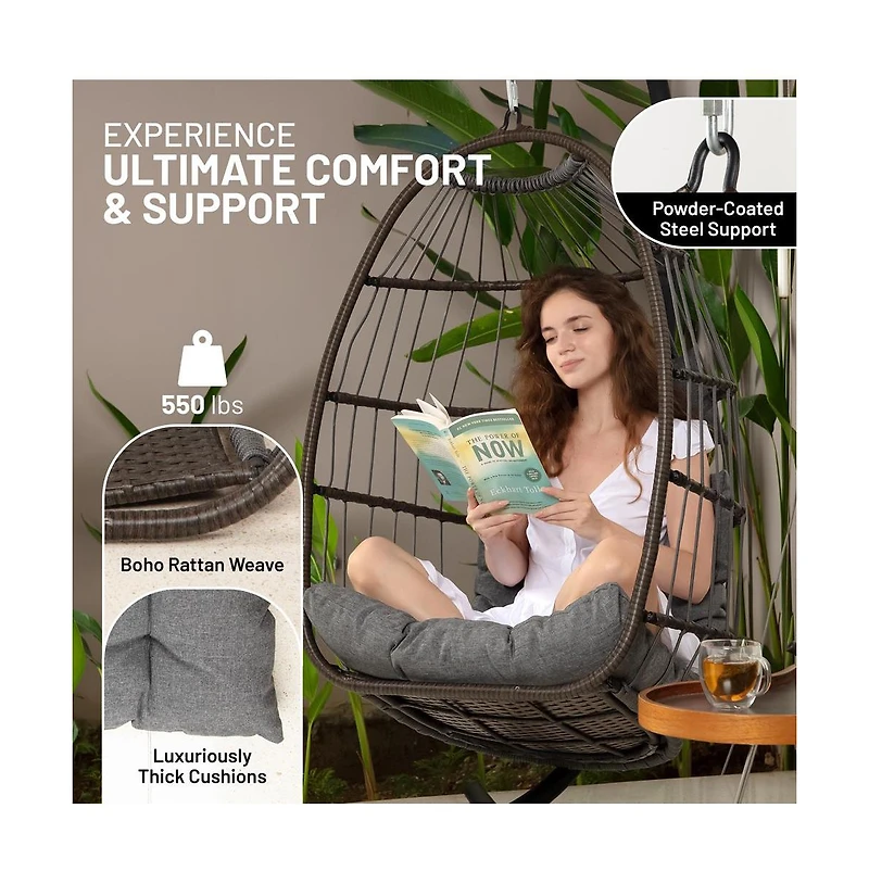 SereneLife Foldable Egg Chair