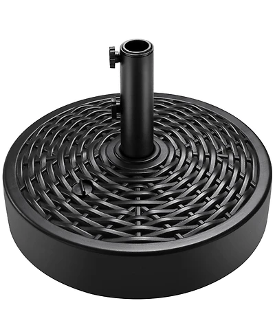 Best Choice Products Fillable Plastic Patio Umbrella Base Stand, Pole Holder w/ Adjustment Knob