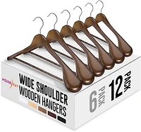 Wide Shoulder Suit Wooden Hangers