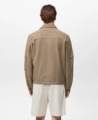 Mango Men's Pockets Lyocell Jacket
