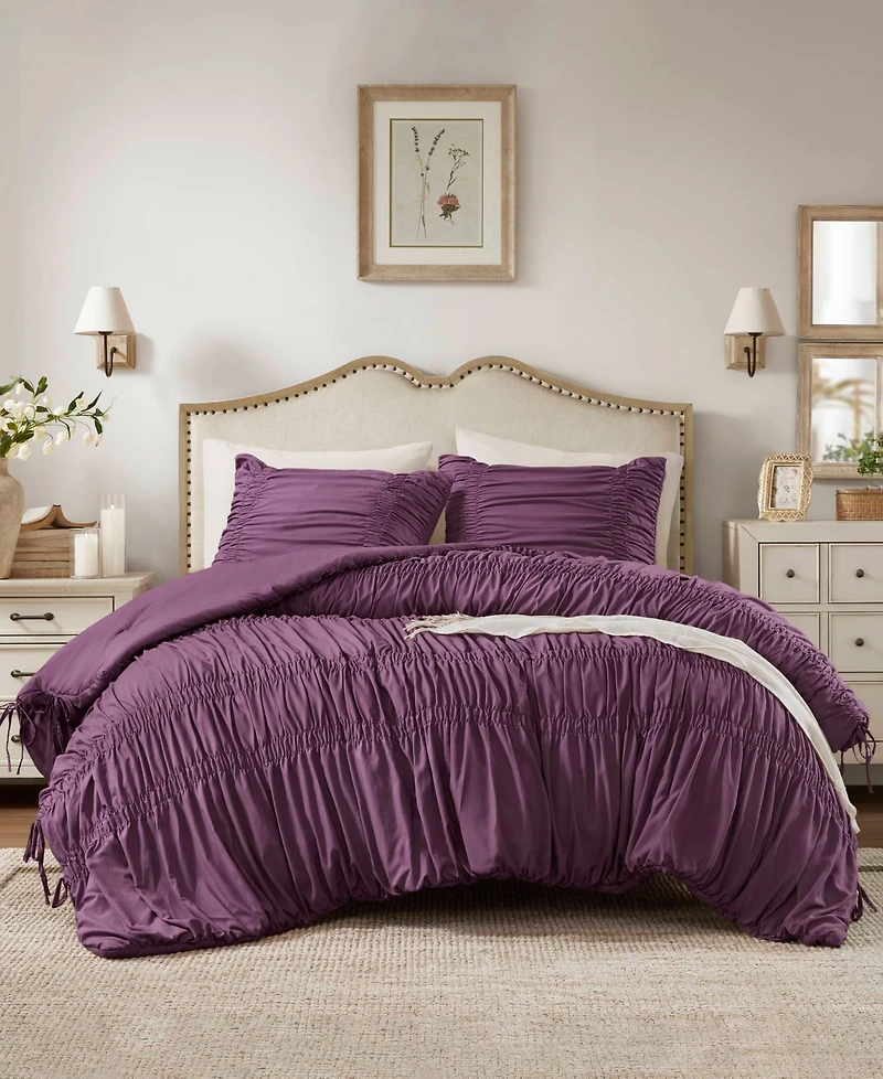 510 Design Mia Ruched 3-Pc. Comforter Set, Queen
