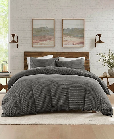 Woolrich Lyon Waffle Washed 3-Pc. Duvet Cover Set