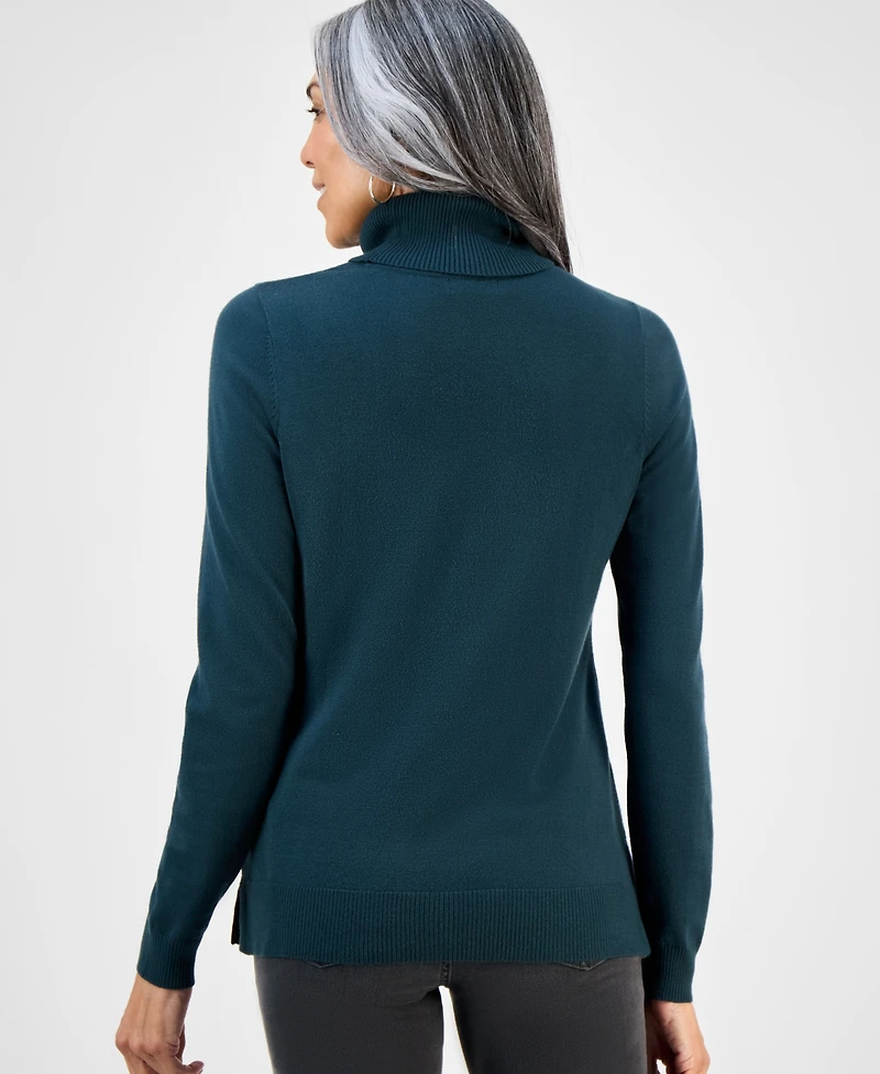 Style & Co Women's Long-Sleeve Turtleneck Sweater, Created for Macy's