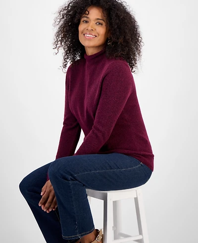 Style & Co Women's Luxsoft Mock-Neck Sweater, Macy's Exclusive