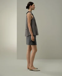 Lilysilk Women's Silk Georgette Tie-Neck Blouse