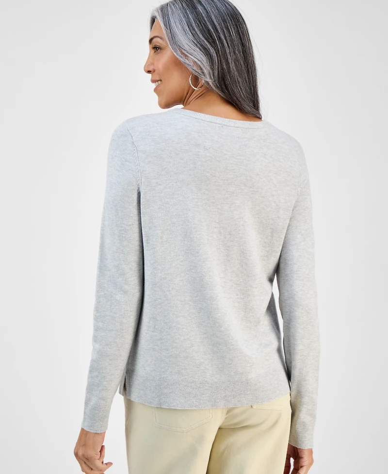Style & Co Women's V-Neck Long-Sleeve Sweater, Created for Macy's