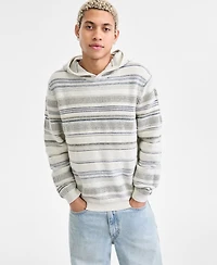 Sun + Stone Men's Francis Striped Long-Sleeve Hooded Sweater, Macy's Exclusive